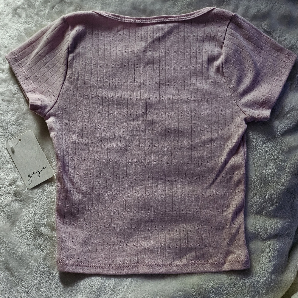 Gaze Pink Coquette Crop Top - Picture 2 of 6